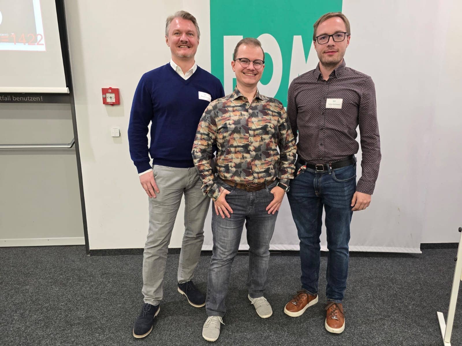 Theodor Anton, Prof. Dr. Alexander Lutz und Tobias Aschauer, die Initiatoren des Data Science Meetups