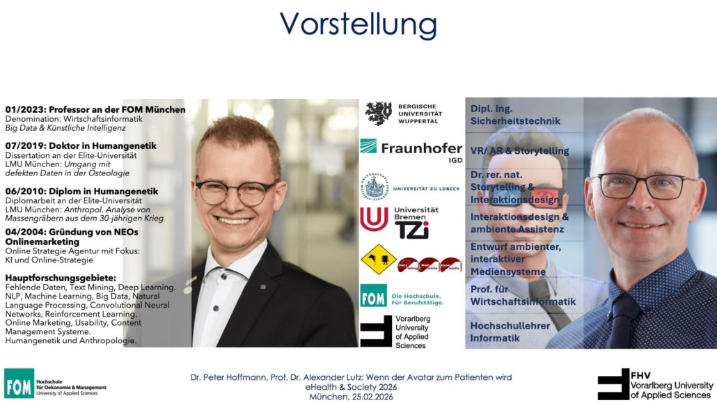 eHealth-Vortrag-2026-02-25-Folie2 Vortrag "D2A-Medizin: wenn der Avatar zum Patienten wird" - Vorstellungsfolie
